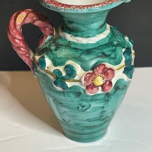 Vintage Bitossi Italian Art Pottery pitcher‎ w/embossing